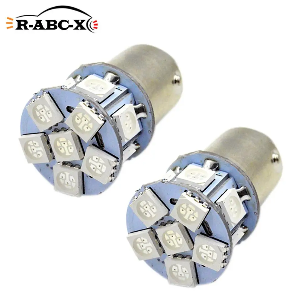 

2 шт. 12smd BA15S 1156 12088 автомобильный поворотный фонарь заднего хода 6 в Светодиодная лампа без полярности стоп-сигнал белый красный желтый теплы...