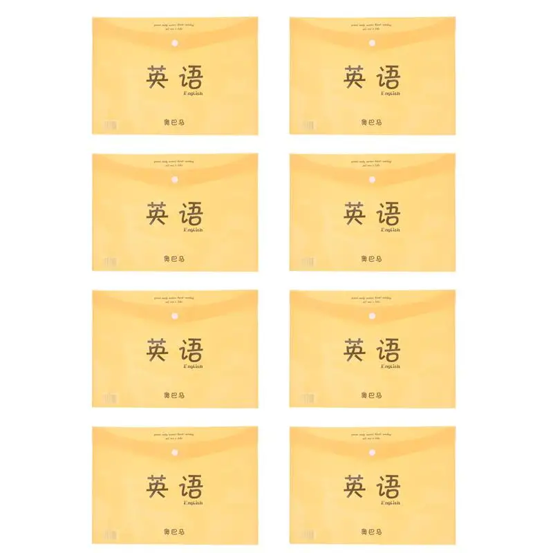 

8Pcs Subject Document Bags Document File Storage Folders File Stationery Organizer Bags