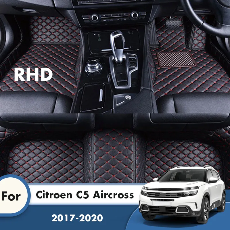 Коврики RHD для Citroen C5 Aircross 2020 2019 2018 2017 автомобильные коврики из искусственной кожи