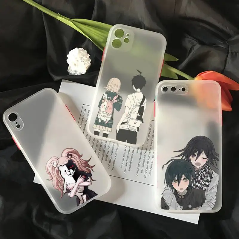 

danganronpa cartoon game anime Phone Case matte transparent For iphone 7 8 11 12 plus mini x xs xr pro max cover