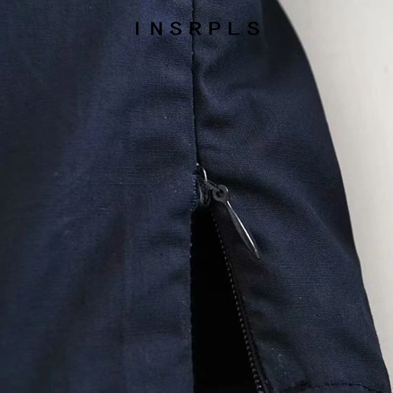 

INSRPLS Women Chic Fashion Puff Sleeve Pleated Mini Dress Vintage Square Collar Side Zipper Female Dresses Vestidos Mujer