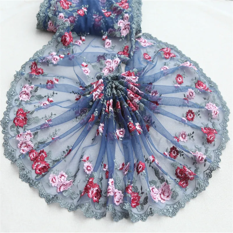 2 ярдов деликатной эластичной кружевной отделки высокого качества ткани DIY