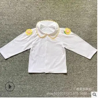 

Spring girl new vintage lolita style sunflower dress baby kids cute sweet three piece sets