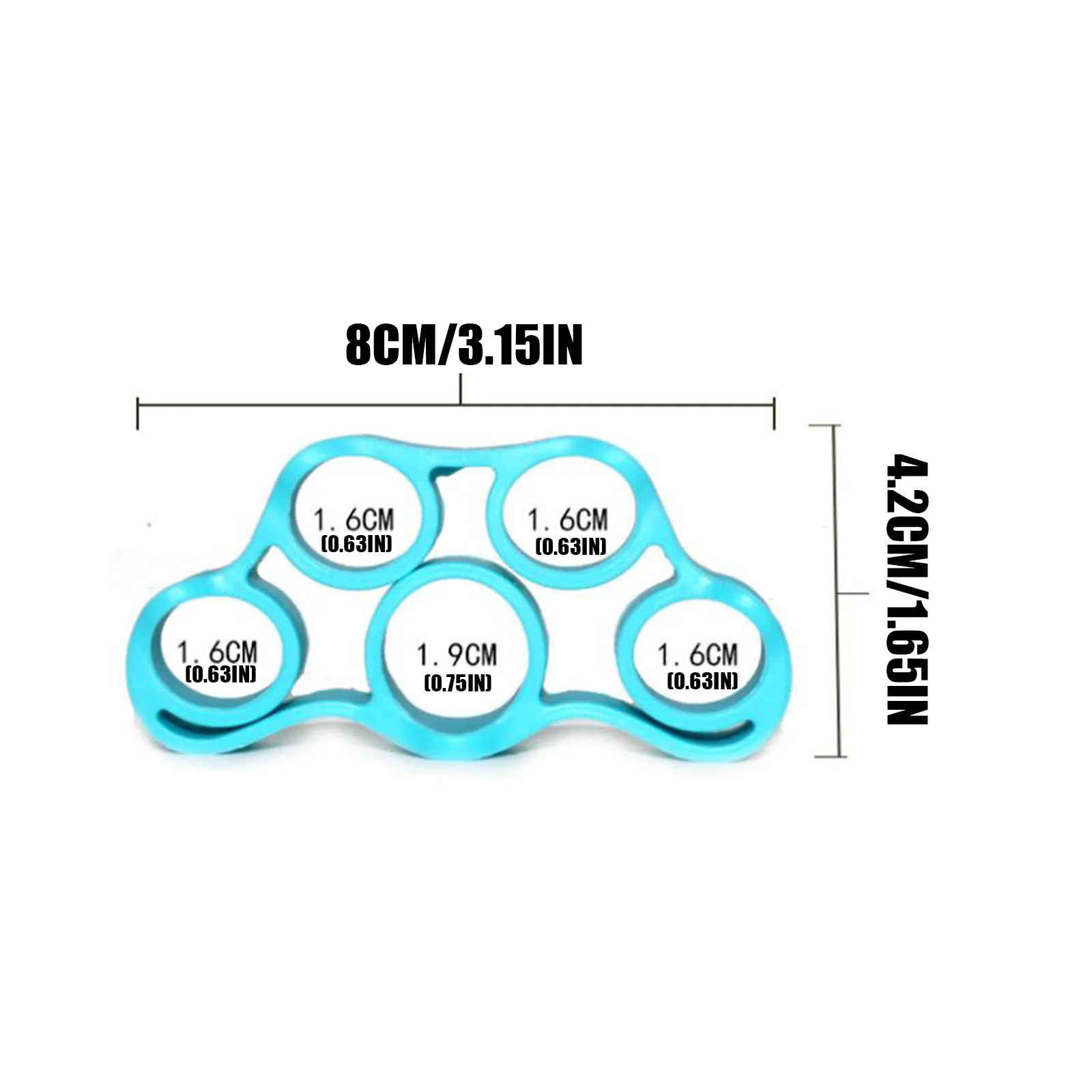 

3pc Fidget Silica Gel Finger Puller Antistress Hand Ring Adult Finger Strength Training Band Toys Children Adult Squish Toy