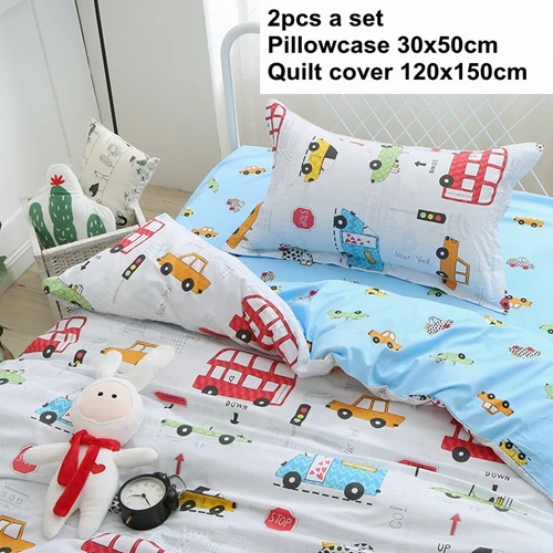 Cars 2 шт. в наборе) 120x150 см пододеяльник+ 30x50 см наволочка хлопковый комплект постельного белья для детской кроватки Поющая кровать - Цвет: Cars
