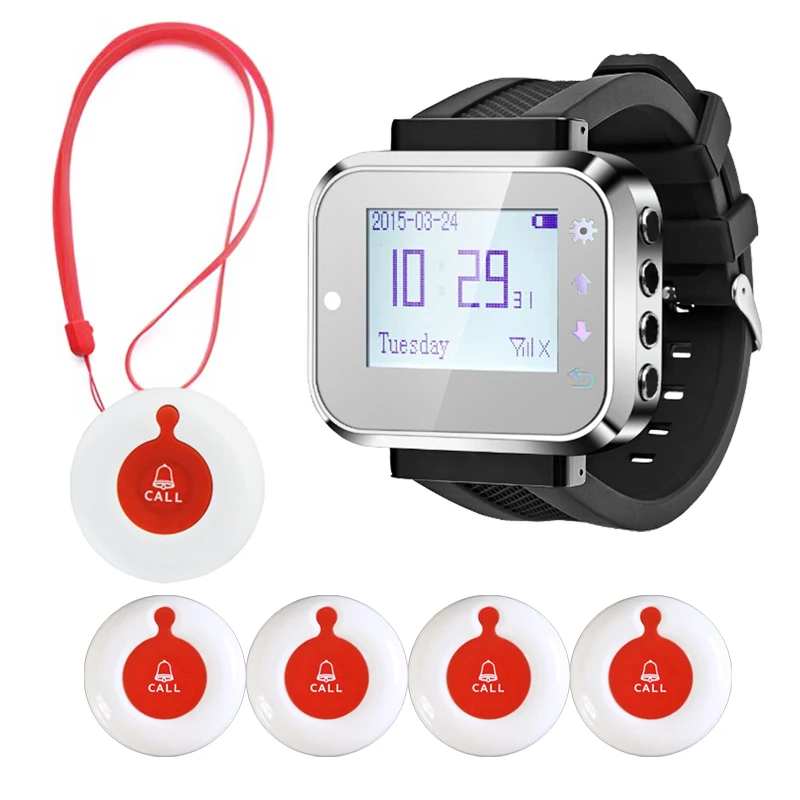 

Wireless Calling System Caregiver Pagers Wireless SOS Call Button for Elderly Patient Personal Home Alert System Hospital