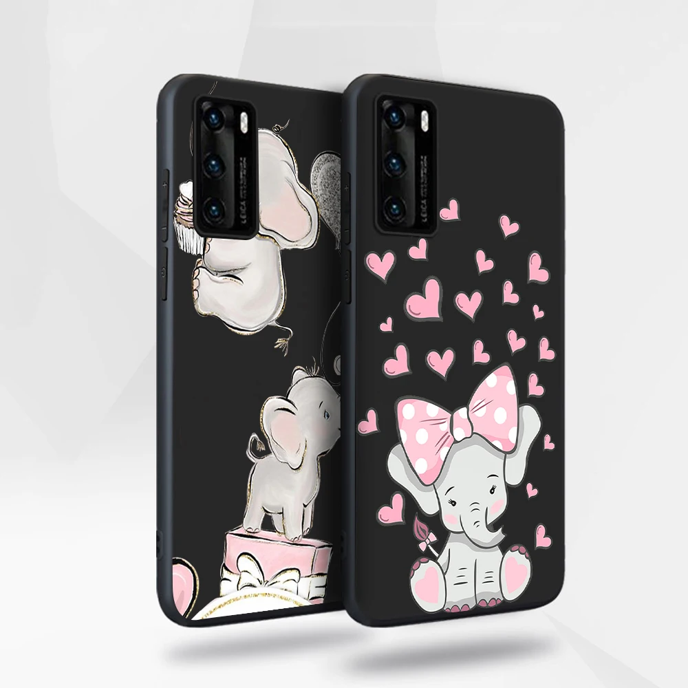 

Dumbo Elephant Case for Huawei P40 P30 P20 Honor 30 20 10 30S Mate 40 30 20 Lite Pro P Smart Plus 2019 Soft TPU Phone Back Funda
