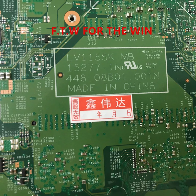 Verkauf 5B20L78353 MB FÜR Para Lenovo Laptop Motherboard V110-15ISK Laptop CPU 80TL NOK 3855U UMA 4G NFP 15277-1 100% Probado
