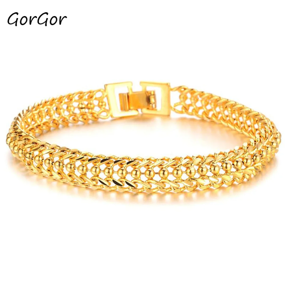 

GorGor New Arrivals Valentine Day Creative Gift Gold-plated Copper Bracelet Jewelry for Fashion Women Tourism Memorial 424