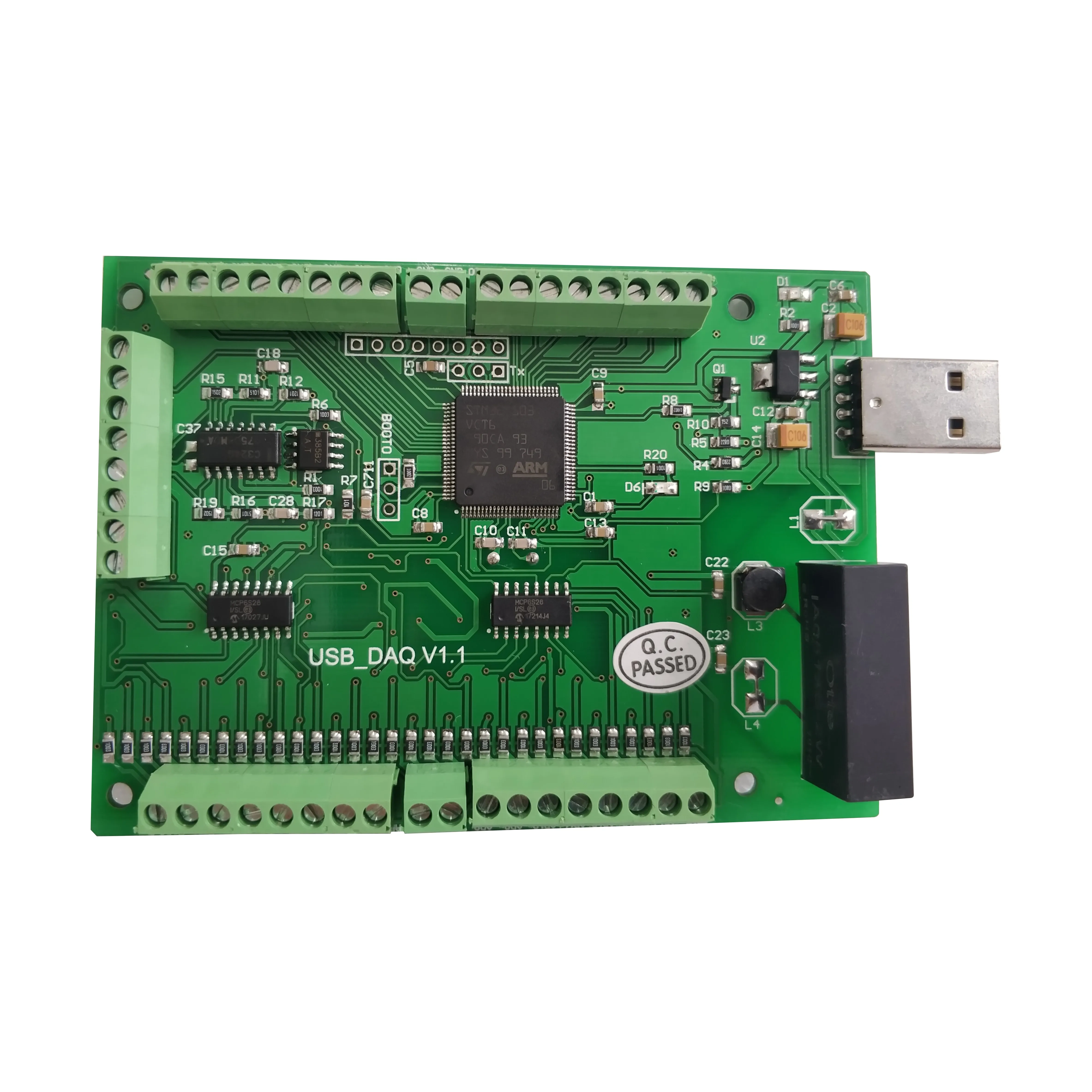 

USB Data Acquisition Card Labview16-way 12-bit AD2 DA 8-way IO PWM Counter