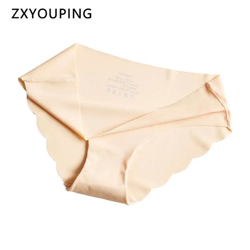 Бесшовные женские трусики 3 шт./лот сексуальные ледяные шелковые ультратонкое
