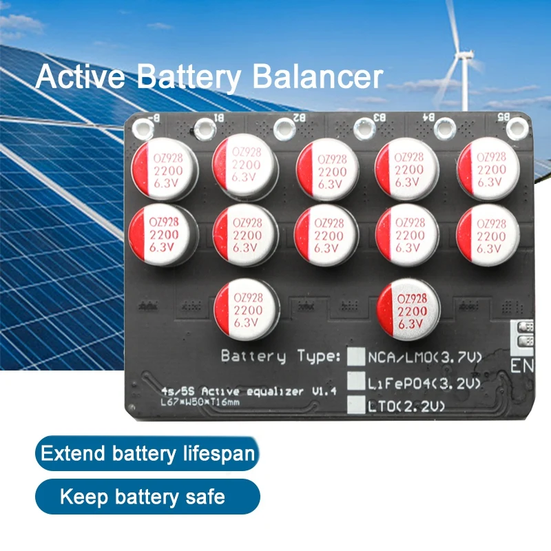 

5A Balancer 3S-5 LTO Ver Battery Active Equalizer Balancer Energy Transfer Board Balance