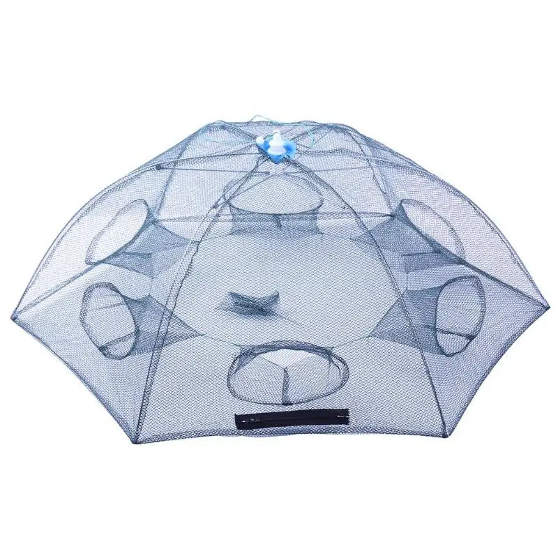 6 отверстий Складная рыболовная сеть приманка в виде краба рыбы Раки креветки