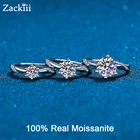 Реальные 925 Серебряное кольцо 0,512ct классический Стиль ювелирные изделия с бриллиантами Сертифицированный Муассанит кольцо Свадебная вечеринка кольцо для женщин