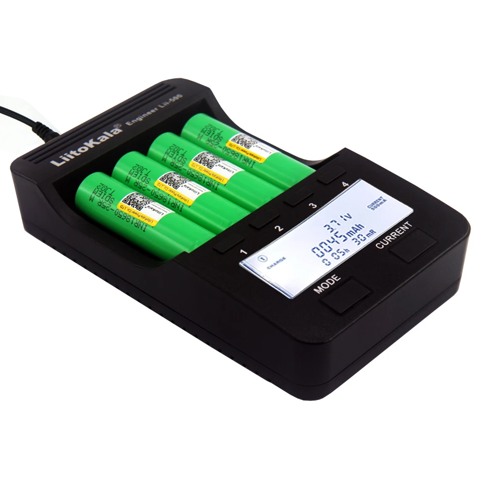Liitokala INR18650 25RM батарея 3 6 V 18650 2500mAh литиевая аккумуляторная lii-500 тест активировать