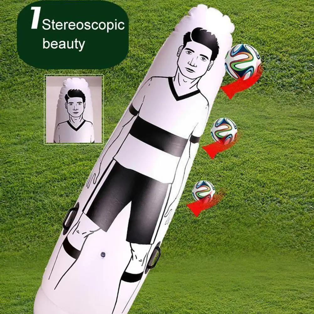 

175cm Inflatable Football Dummy Soccer Mannequin Free Wall Adult Supplies Child Outdoor Kick Training Defender Blow Up Tumb M4o4