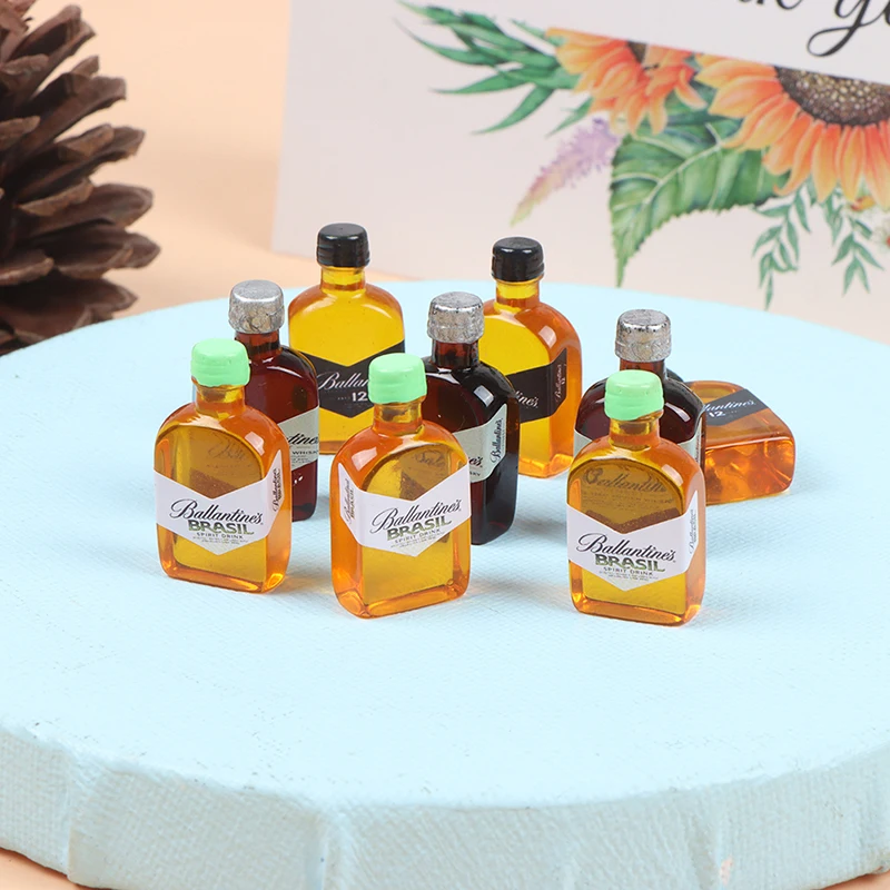 

3 шт., 1:12 мини-бутылка для воды, полимерная бутылка для кукольного домика, миниатюрные Детские Подарочные игрушки, детские ролевые игры