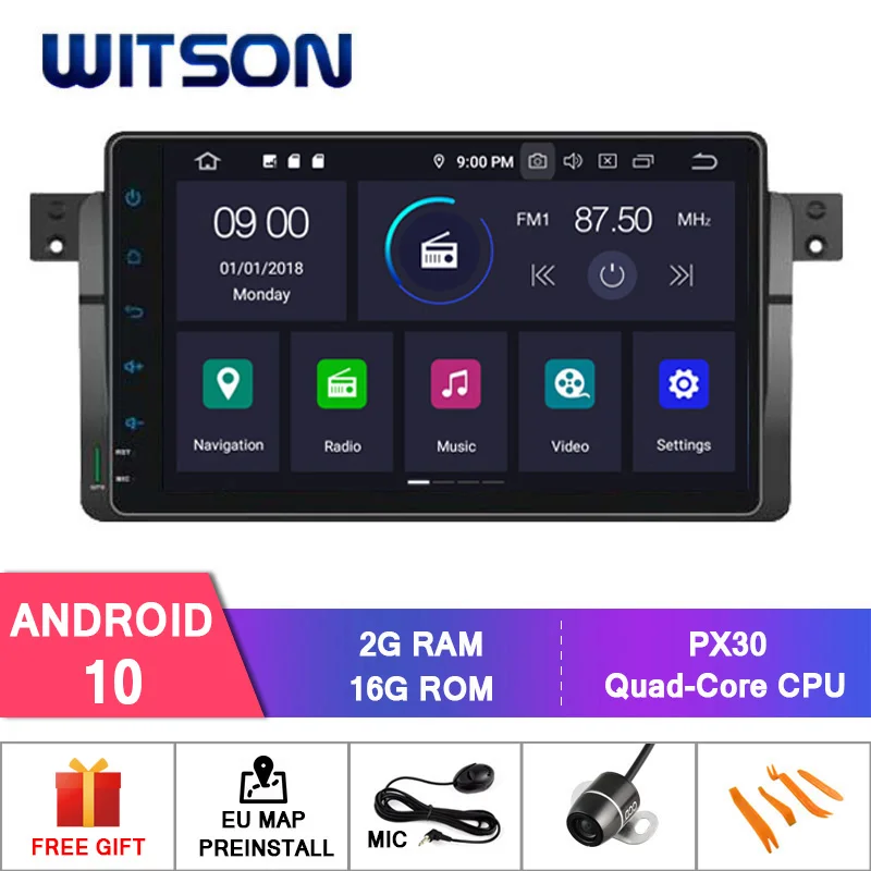 WITSON 9 ''Android 10 0 для BMW E46 X3 Z3 Z4 Автомобильный DVD Радио 4 ГБ ОЗУ + 64 Гб FLASH 8 Octa Core STEREO