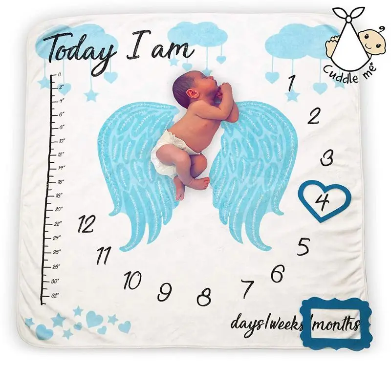 

Newborn Baby Growth Celebrate Blanket Props Photography Backgrounds Cloth Girls Boys Blankets