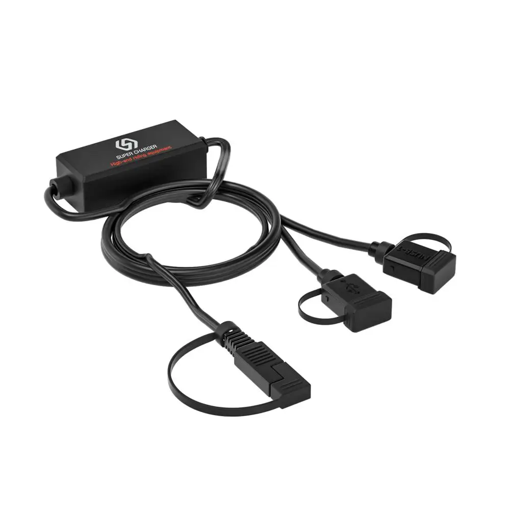 

Waterproof 12v Motorcycle Dual Qc3.0 Usb Fast Charger SAE To Usb Adapter Quick Charger