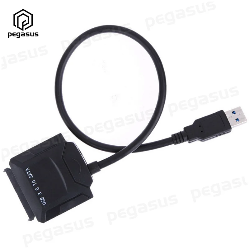 Переходник с USB 3 0 штекер на SATA 2 5 &quot22-контактный жесткий диск Драйвер адаптер +