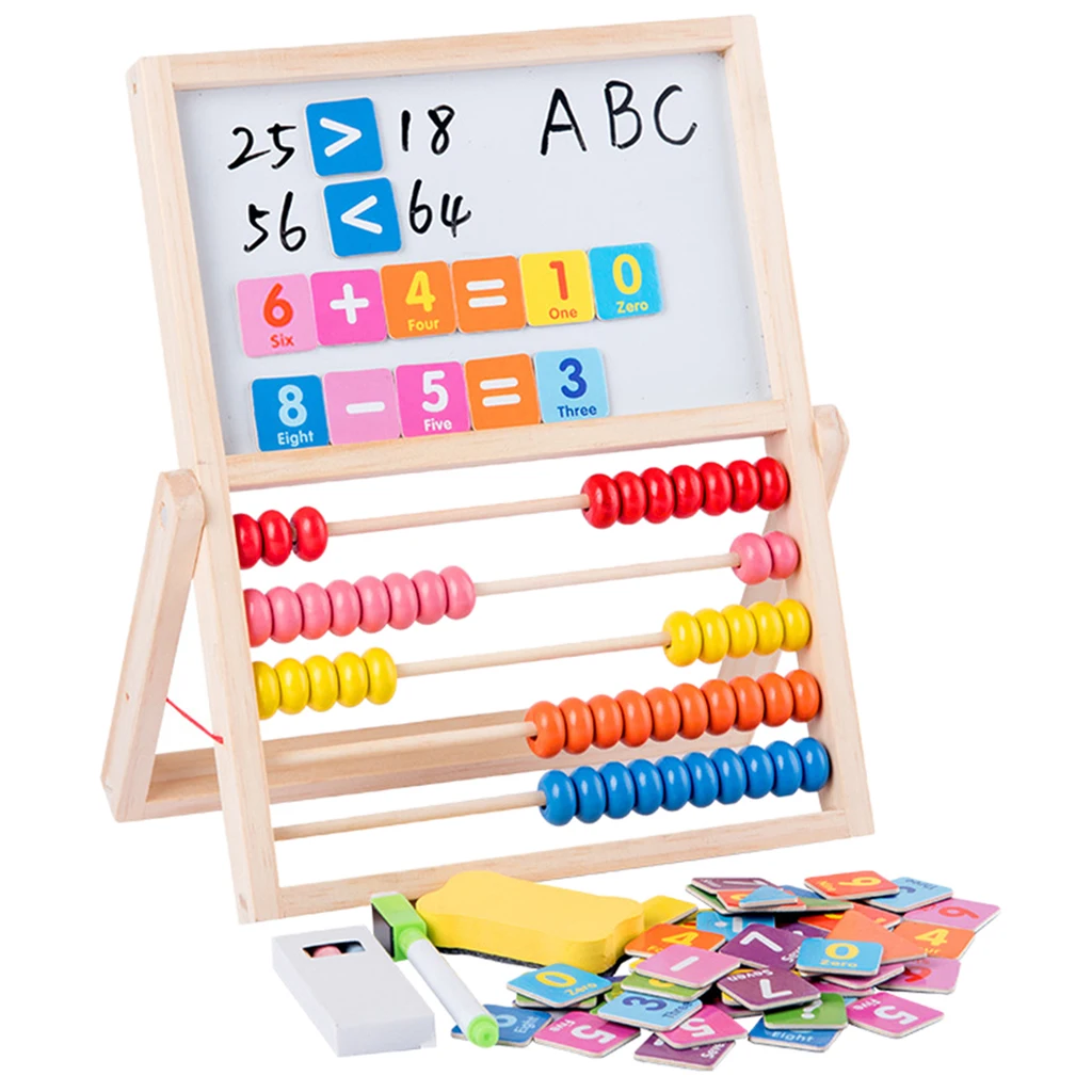 

Двусторонняя доска для рисования, граффити, красочный пазл Abacus, цифры, карточка, игрушка