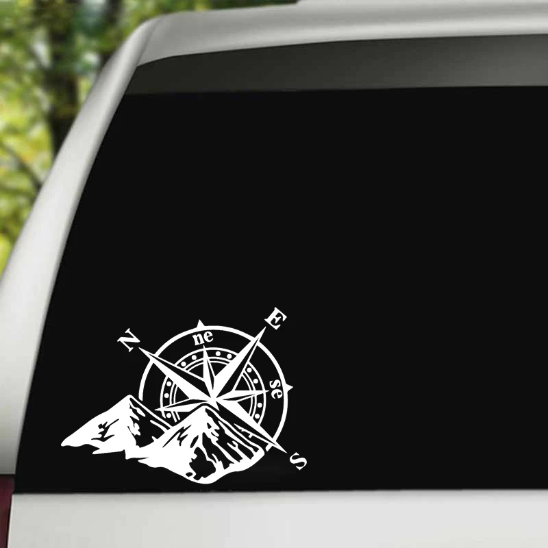12CM*16.6CM Jungle Adventure Sports Compass Car Sticker Decoration Motorcycle Fashion Decal Black Silver Laser Decor | Автомобили и