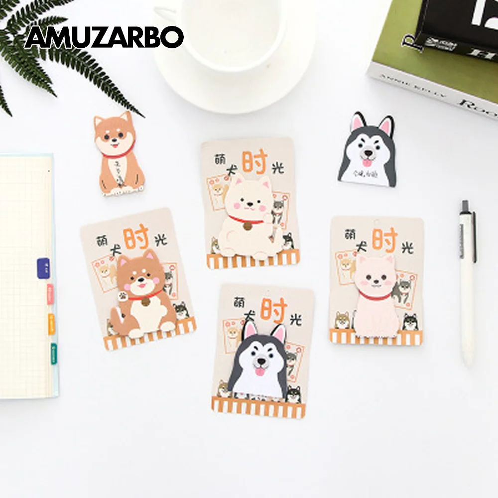 30 страниц/упаковка милые Мультяшные Липкие заметки с собакой кавайная Акита Сиба