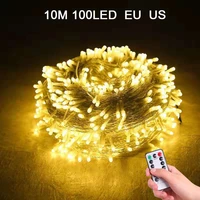 remote10m led string garland christmas tree fairy light chain outdoor for home garden wedding party new year holiday decoration