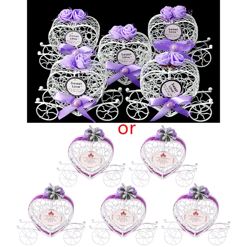 5Pcs Cinderella Carriage Candy Chocolate Boxes Birthday Wedding Party Favour | Дом и сад