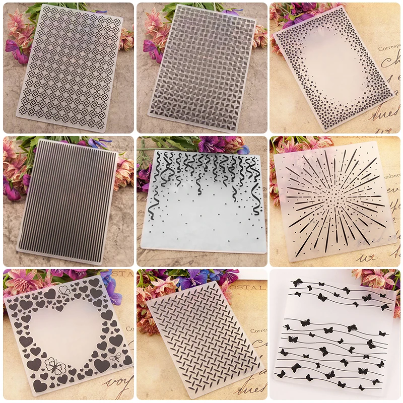 Подходящий модный набор фонов тисненый дизайн пластиковый папка для