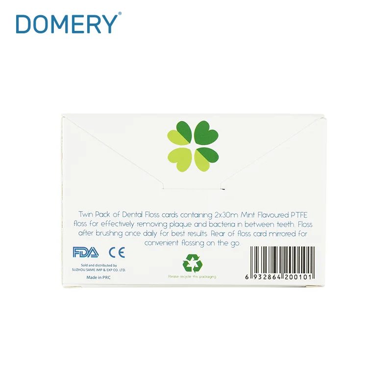 Зубная нить DOMERY зубная типа кредитной карта с зеркалом для чистки полости рта 2