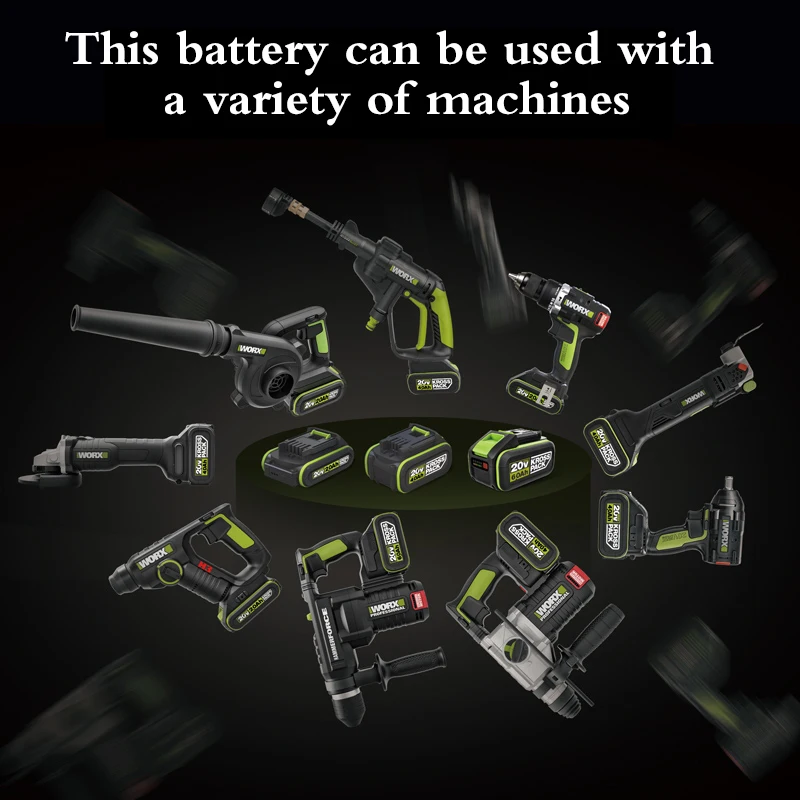 WORX 20V Power Show battery Share 2 0 Ah/4 Ah/5 Ah/6 Ah Battery|Фреза| |
