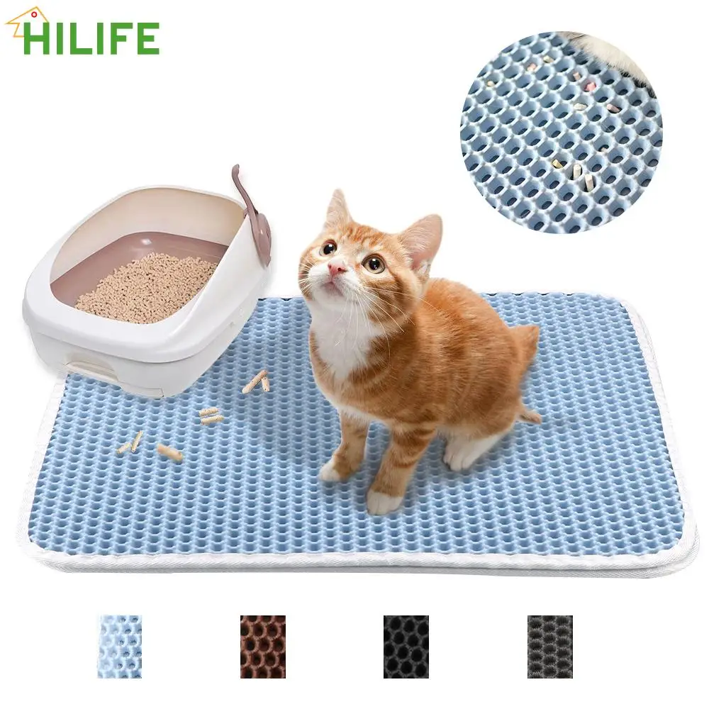

Pet Cat Litter Catcher Mat Cat Litter Mat Pet Product Waterproof Double-Layer Cat Mat Non-slip Cat Supplies EVA Cat Mat Layer