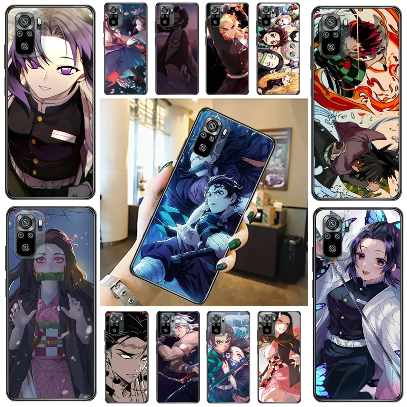 

Demon Slayer Kimetsu No Yaiba Kamado Nezuko Agatsuma Zenitsu Kamado Tanjirou Phone Case For Xiaomi Redmi Note 10 Pro 10T Funda