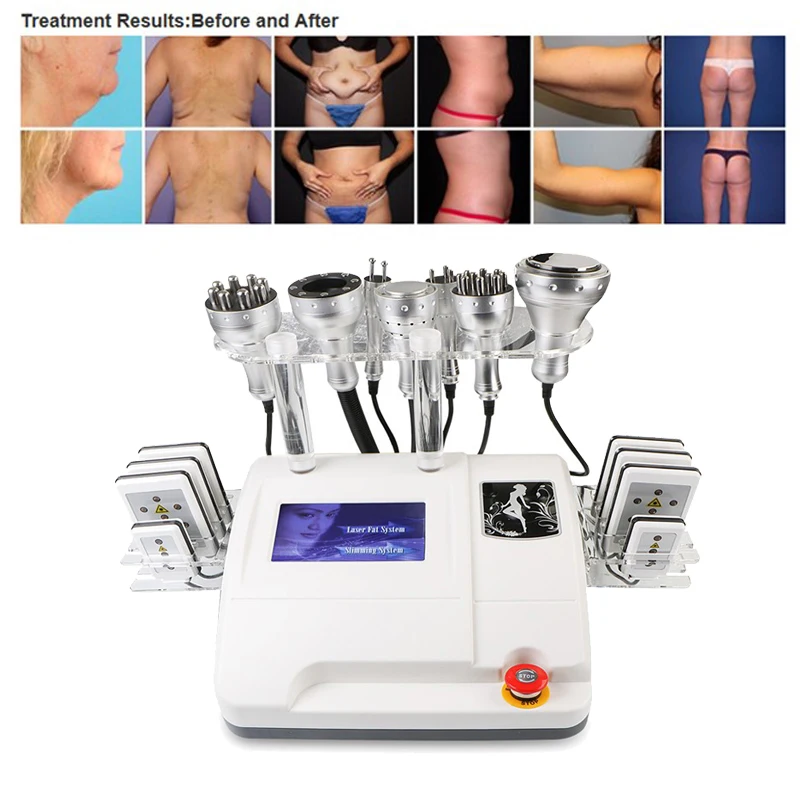 

8 in 1 40K Cavitation Liposuction Multipolar Vacuum RF Laser Lipo Body Slimming Machine Skin Tightening Anti-Wrinkle Device