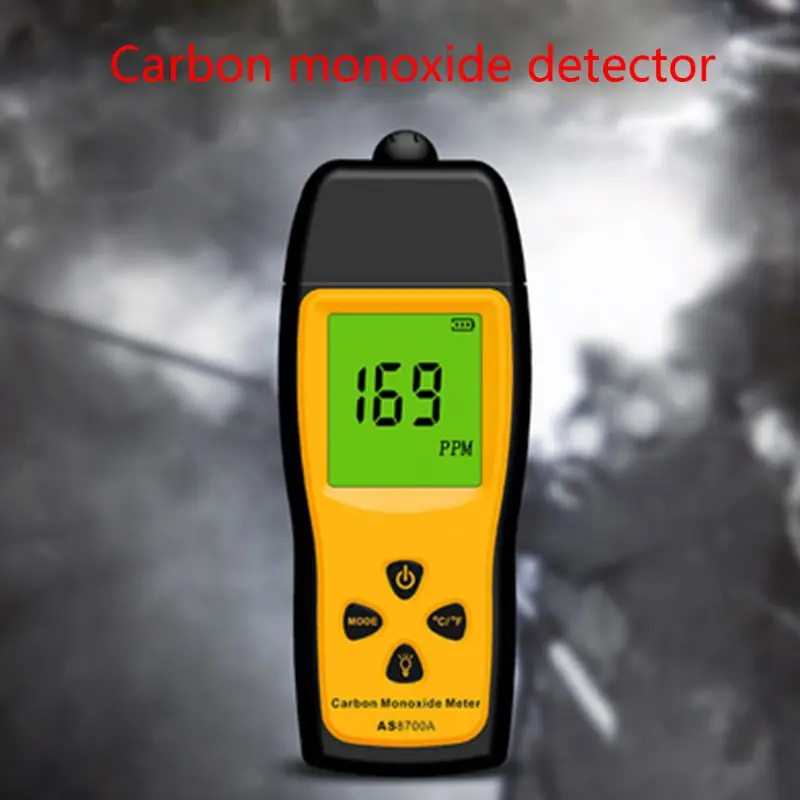 

AS8700A Portable CO Gas Analyzers Handheld Carbon Monoxide Meter Tester Monitor Detector Gauge LCD Display Sound Light A