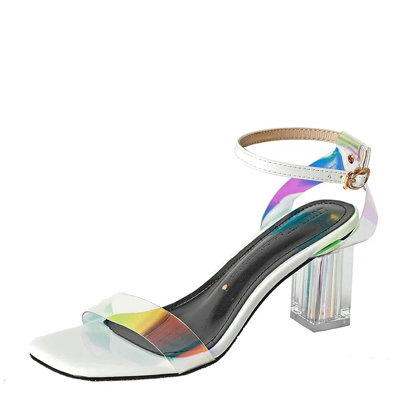 

thick heel sandals fairy new simple and comfortable sequins in spring 2019