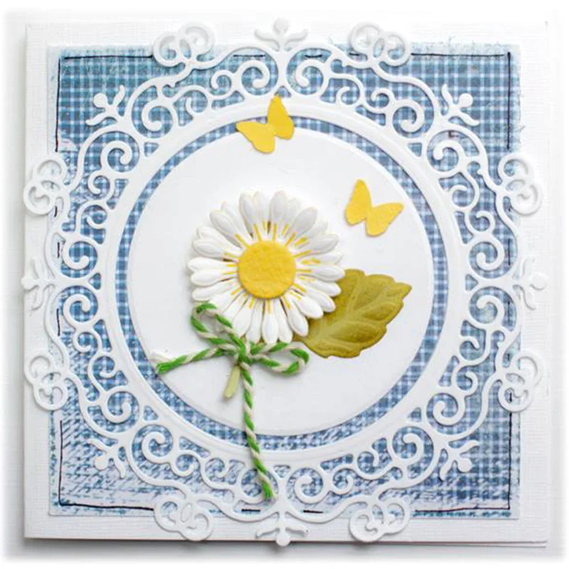 ługa koronkowa ramka wykrojniki do metalu dla majsterkowiczów album scrapbookingu papierowa dekoracja kartek rzemiosło tłoczenie 2021 nowe