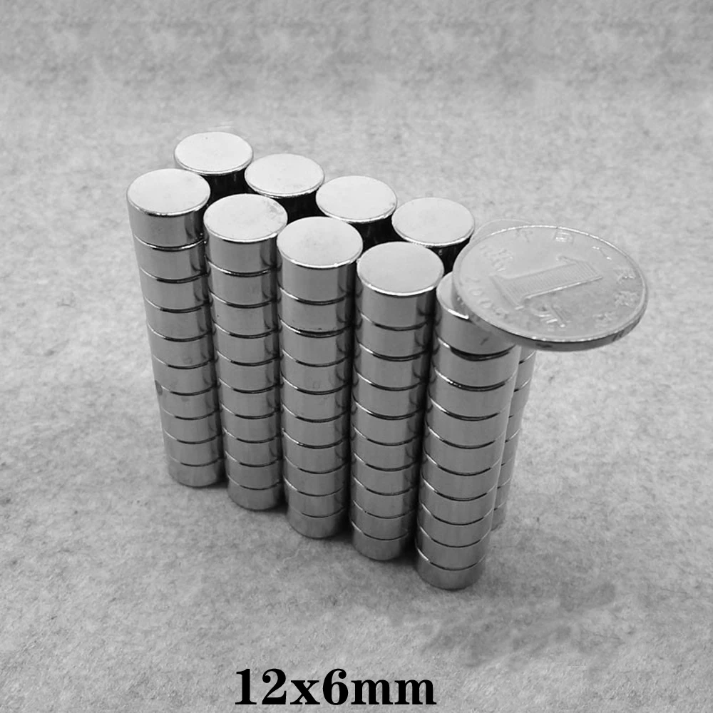

5~80PCS 12x6 mm Search Minor Diameter Magnetic magnet 12mm x 6mm Bulk Small Round Magnets 12x6mm Neodymium Magnets Disc 12*6 mm