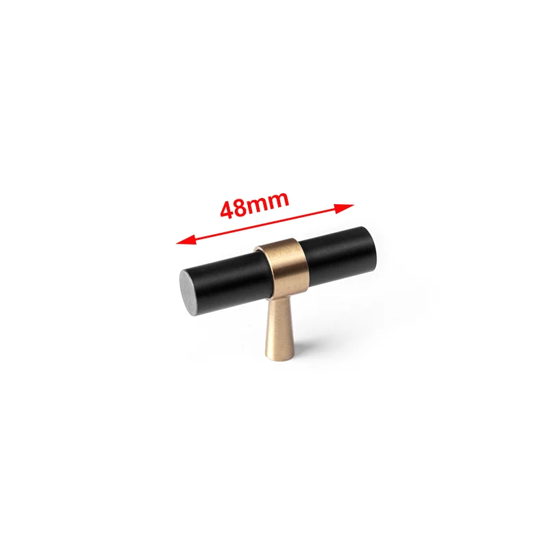 Fashion Furniture Knobs Handle Black Gold Antique Brass Cabinet Pulls Closet Warbrobe Handles Drawer Button 128mm Handles - Цвет: T016-L48