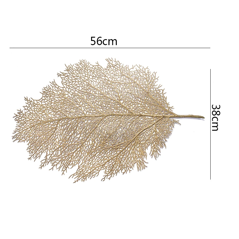 Подставки для обеденного стола с изображением листьев лотоса пальмового листа