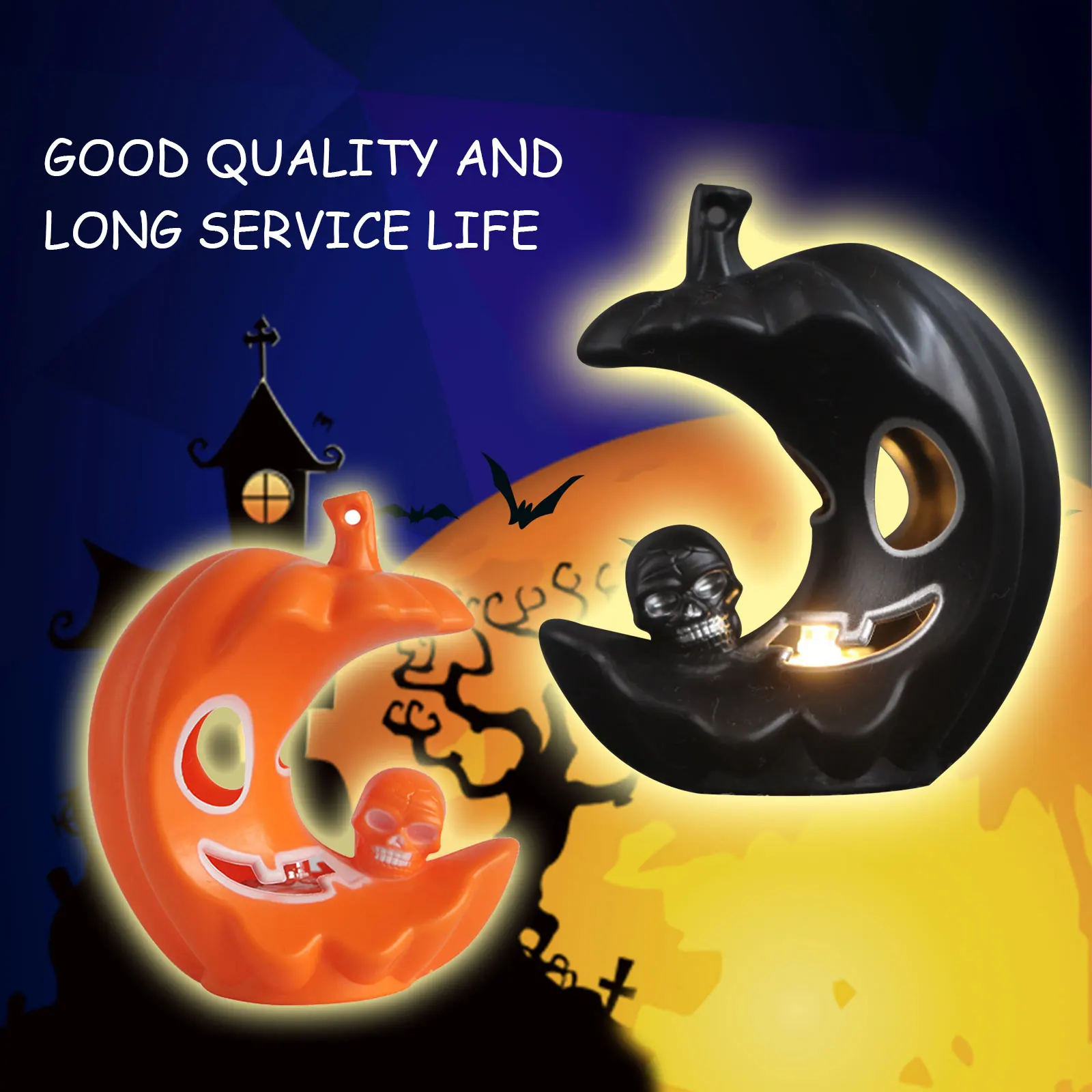 Хэллоуин свеча свет реквизит страшный череп светящийся Тыква фонарь
