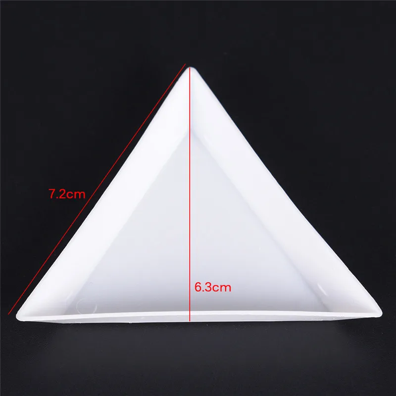 

10pcs/lot Environmental PP Triangle Plate For Jewelry Beads Organizer White Containers For Beads Display Plastic Tray Packaging