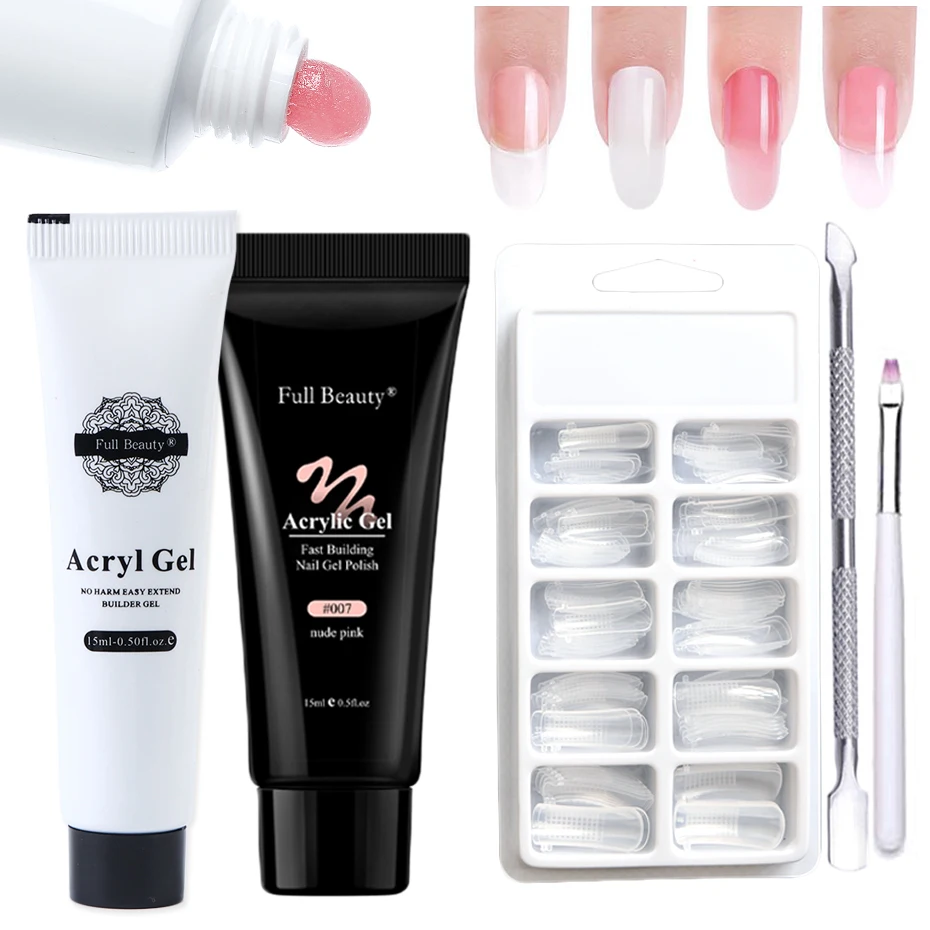 15 мл акриловый жесткий гель для ногтей прозрачный СВЕТОДИОДНЫЙ УФ наращивания