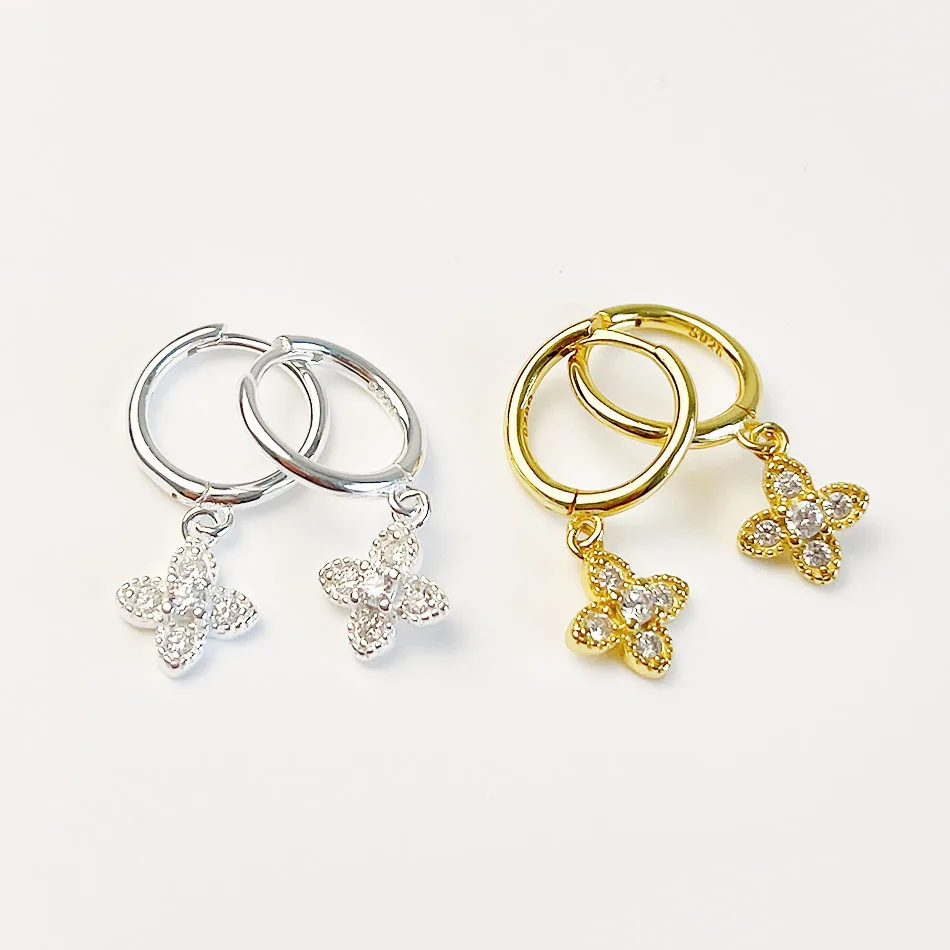 18K золото 100% Аутентичные 925 стерлингового серебра мини CZ комплект ювелирных