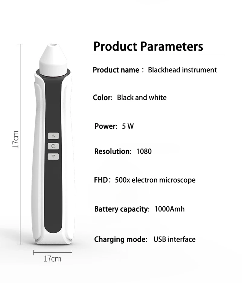 Новое поступление usb Перезаряжаемый вакуумный угрей всасывание удаление красота инструмент с 500 кратным увеличением электронный микроскоп