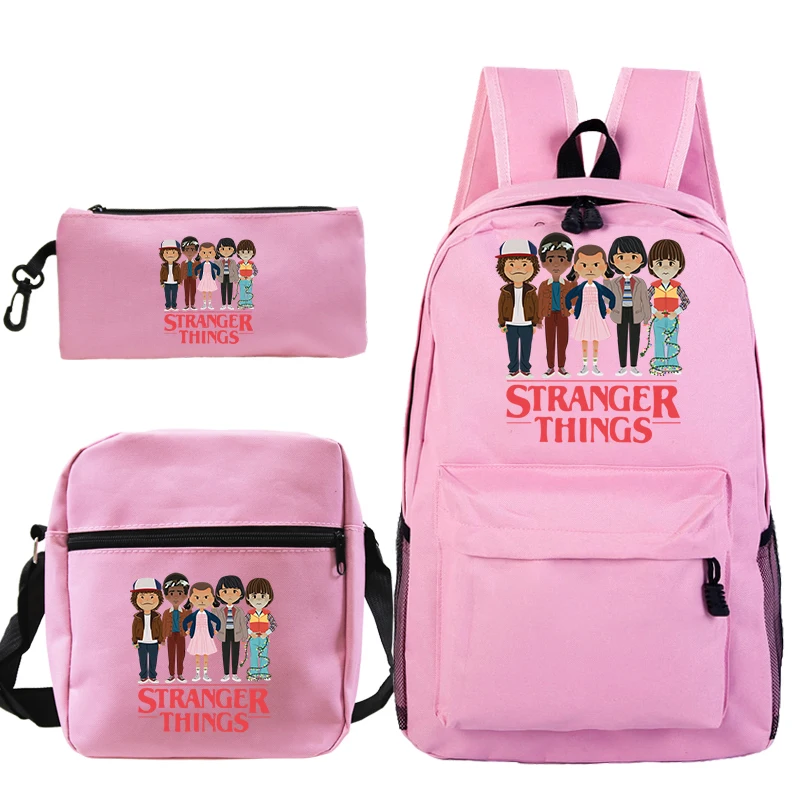 Рюкзак Kpop Plecak Mochila мужской рюкзак с надписью Stranger Things 3 шт./компл. чехол карандаш