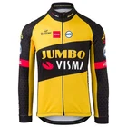 Зима 2021, тепловая флисовая команда jumbo visma с длинным рукавом, велосипедная Джерси, теплая велосипедная ткань, MTB Ropa Ciclismo, велосипедная майка