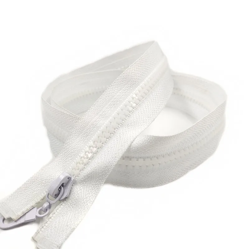 White 1pc 70 см куртка молния № 5 смолы молнии открытый конец длинный замок головы Швейные аксессуары - Цвет: White 1pc